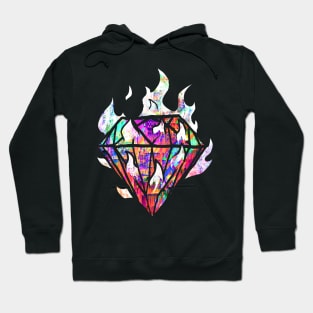 Trippy glitch diamond fire Hoodie